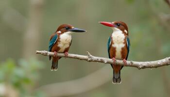 The common kingfisher wetlands bird colored feathers from different birds. photo. photo