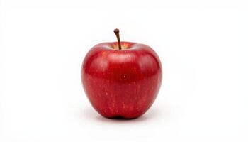 red apple on white background, clean fruit product image photo
