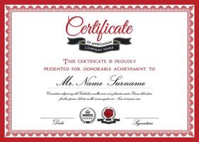 certificate of completion vector