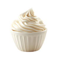 Delicious soft serve ice cream in a bowl showcasing creamy texture and swirls served at a summer event png
