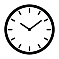 Simple Analog Clock Face Design Element png