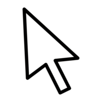 Simple White Cursor Pointer Digital Interface Design png