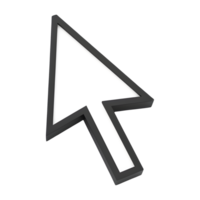 Three-Dimensional Cursor Pointer Icon Design Element. png