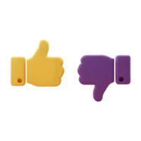 Digital Thumbs Up and Down A Choice Between Approval and Disapproval png