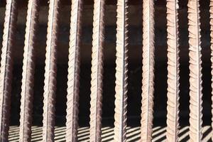 Industrial Steel Bars Featuring Unique and Distinctive Textured Patterns and Designs photo