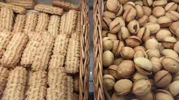A Wonderful Variety of Delightful Delicious Cookies and Scrumptious Pastries in Baskets photo