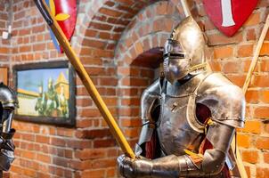 Medieval armor on display in museum photo