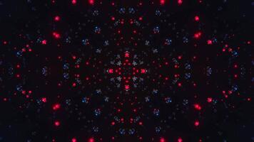 Black background with red circles . Kaleidoscope VJ loop video