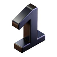 wonderful unforgettable Minimal isometric number with crisp edges and a black color with Scalable Design. png