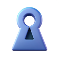 iconic impressionist Symmetrical keyhole symbol. Simple keyhole shape. Clean lines, flat color with Scalable Design. high resolution png