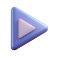 iconic geometric Minimalist symbol of play. Triangle pointing right. Clean lines, flat color with Scalable Design. studio quality png