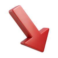 radiant timeless Downward pointing arrow symbolizing decline. Clean lines, flat color, single-weight stroke with Scalable Design. png