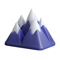 whimsical wonderful Clean lines, minimal design of a mountain range. Flat color with Scalable Design. premium png