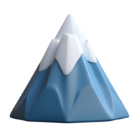 bold fascinating Triangular mountain with a snow-capped peak. Flat color, clean lines, with Scalable Design. fine detail png