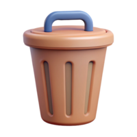 memorable surreal Pictogram of a trash can. Flat color, scalable, minimal with Scalable Design. professional png