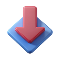 immaculate standout Arrow-shaped badge pointing down. Minimal, flat color, clean lines with Scalable Design. png