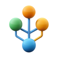 standout classic A stylized tree diagram with three branches. Crisp edges, minimal design, flat color with Scalable Design. detailed png