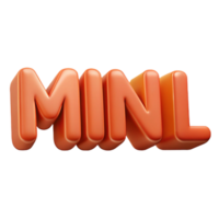 distinguished artistic MINIMAL in a thin, sans-serif font. Crisp edges, with Scalable Design. premium png