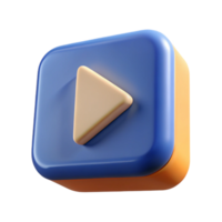 magnificent quintessential Crisp edges icon of a play button. Flat color, geometric shape, symmetrical with Scalable Design. png