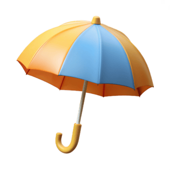 brincalhão requintado mínimo monoline guarda-chuva. fresco arestas, escalável, plano cor com escalável Projeto. estúdio qualidade png