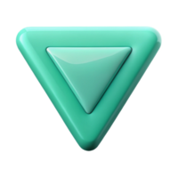 immaculate harmonious modern Inverted triangle badge, clean lines, flat mint green with Scalable Design. top-tier png