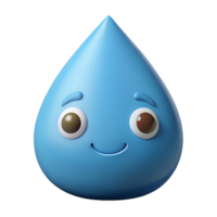 sumptuous calm creative Raindrop character with two small, round eyes. Clean lines, flat color with Scalable Design. museum quality png
