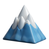 inspired minimalist Triangular mountain with a snowy peak. Crisp edges, geometric shape, with Scalable Design. premium png
