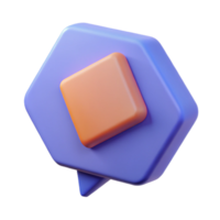whimsical splendid A geometric speech bubble icon. Crisp edges, single-weight stroke, flat color with Scalable Design. fine detail png