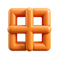 iconic artistic Crisp edges, symmetrical H composed of squares. Single-weight stroke with Scalable Design. precision png