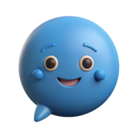 radiant unforgettable Speech bubble character with a friendly smile. Crisp edges, flat color, with Scalable Design. png