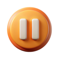 stunning standout Pause button icon. Two vertical bars. Crisp edges, flat color with Scalable Design. png