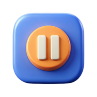 wonderful nordic Crisp edges, flat color PAUSE icon. Minimal design with Scalable Design. expertly shot png