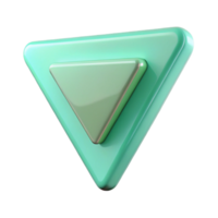 picturesque intense artistic Inverted triangle badge, clean lines, flat mint green with Scalable Design. high resolution png