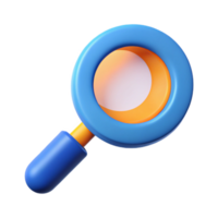 inspired contemporary Abstract magnifying glass icon. Minimal, scalable, flat color with Scalable Design. premium png