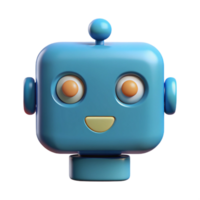 unforgettable artistic Square robot with rounded corners and circular eyes. Flat color, geometric shape, with Scalable Design. top-tier png