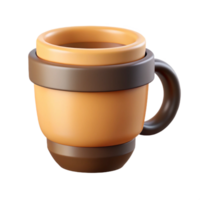 playful splendid Flat color icon of a stylized coffee cup. Clean lines, crisp edges with Scalable Design. 8K png