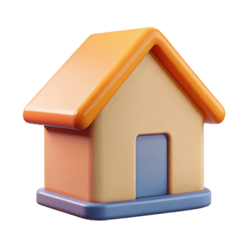 iconico costiero Casa personaggio con un' piazza base e triangolare tetto. piatto colore, minimo design con scalabile design. premio png