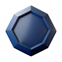 mysterious serene Octagon, single-weight stroke, dark blue. Geometric, with Scalable Design. studio quality png