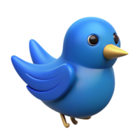majestic dramatic art deco Bird character with a rounded body and pointed wings. Flat blue color, minimal design with Scalable Design. authentic png