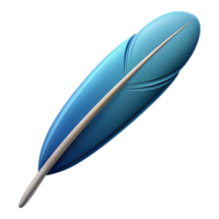 picturesque elegant Crisp edges outline of a feather. Clean lines, minimal design, flat color with Scalable Design. artisan png