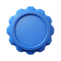 spectacular iconic Circular badge, clean lines, minimal design, flat blue color, crisp edges with Scalable Design. png