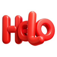 timeless mid-century Bold, sans-serif HELLO in bright red. Clean lines, flat color with Scalable Design. impeccable png