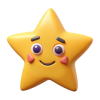 mysterious splendid Five-pointed star character with rounded points, winking eye. Symmetrical, clean lines, flat color with Scalable Design. high quality png