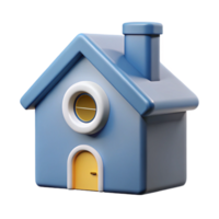 radiant acclaimed Square house with a chimney and circular window. Flat color, clean lines, minimal details with Scalable Design. png