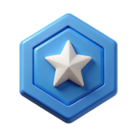 unparalleled renaissance Hexagon shape with a central star. Crisp edges, symmetrical, flat color with Scalable Design. studio quality png