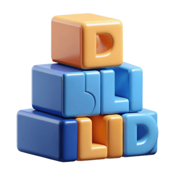 grassetto elegante impilati costruire con stratificato blocchi. croccante bordi, minimo stile con scalabile design. ultra HD png