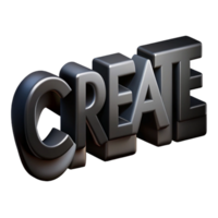 stunning contemporary The word CREATE in a bold, geometric font. Flat black with Scalable Design. original png