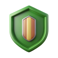 timeless renaissance Shield badge with vertical line, clean lines, flat forest green with Scalable Design. artisan png