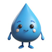sought-after abstract Raindrop character with a friendly face, simple arms and legs. Minimal design, crisp edges, flat color with Scalable Design. fine detail png