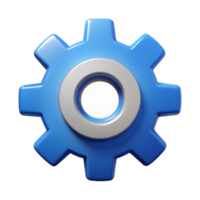 sought-after contemporary Gear icon. Circular, cogs. Scalable, single-weight stroke with Scalable Design. ultra HD png
